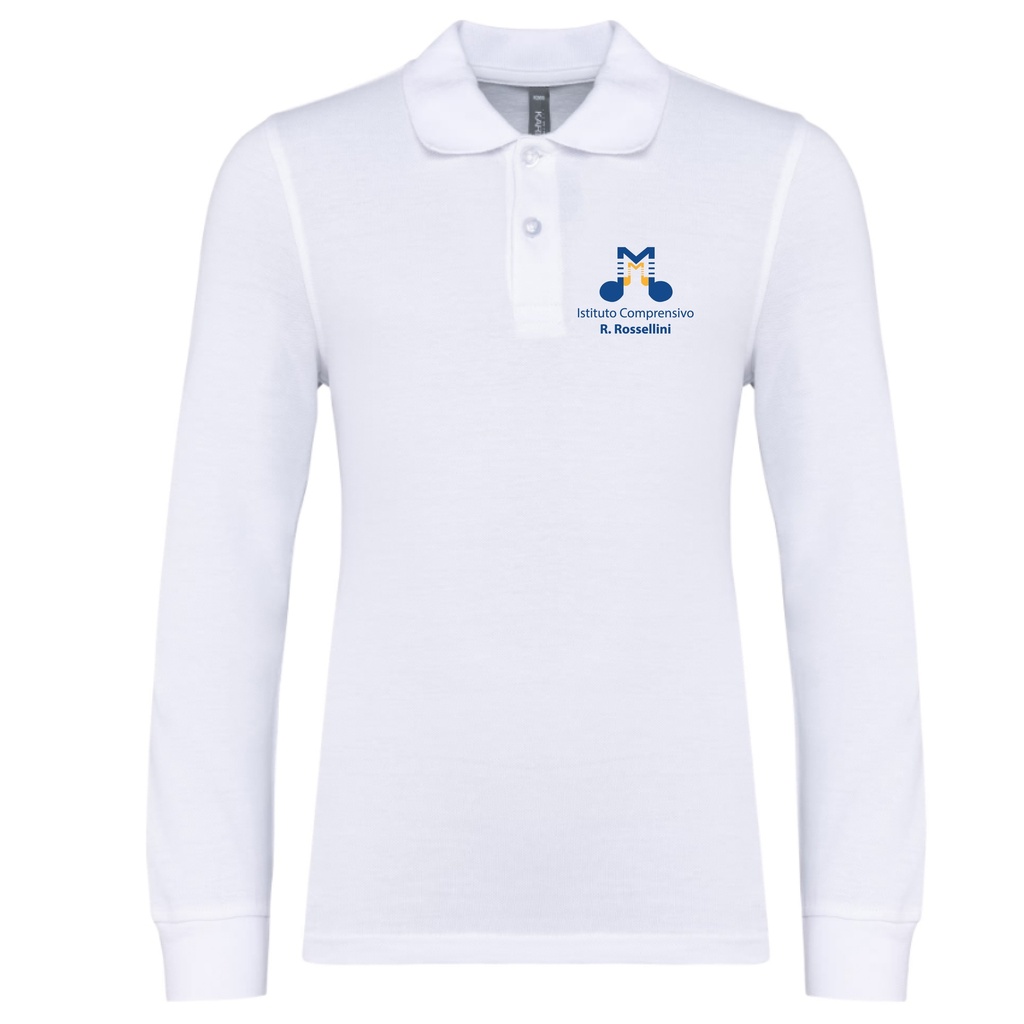 ROSPREMK100ML-Polo bambino manica lunga 100% cotone pettinato (4-6)