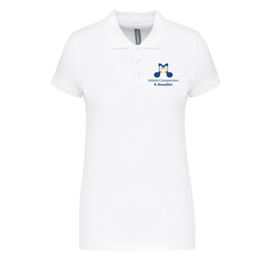 ROSPREMW100-Polo Adulto Donna manica corta 100% cotone pettinato (XS)